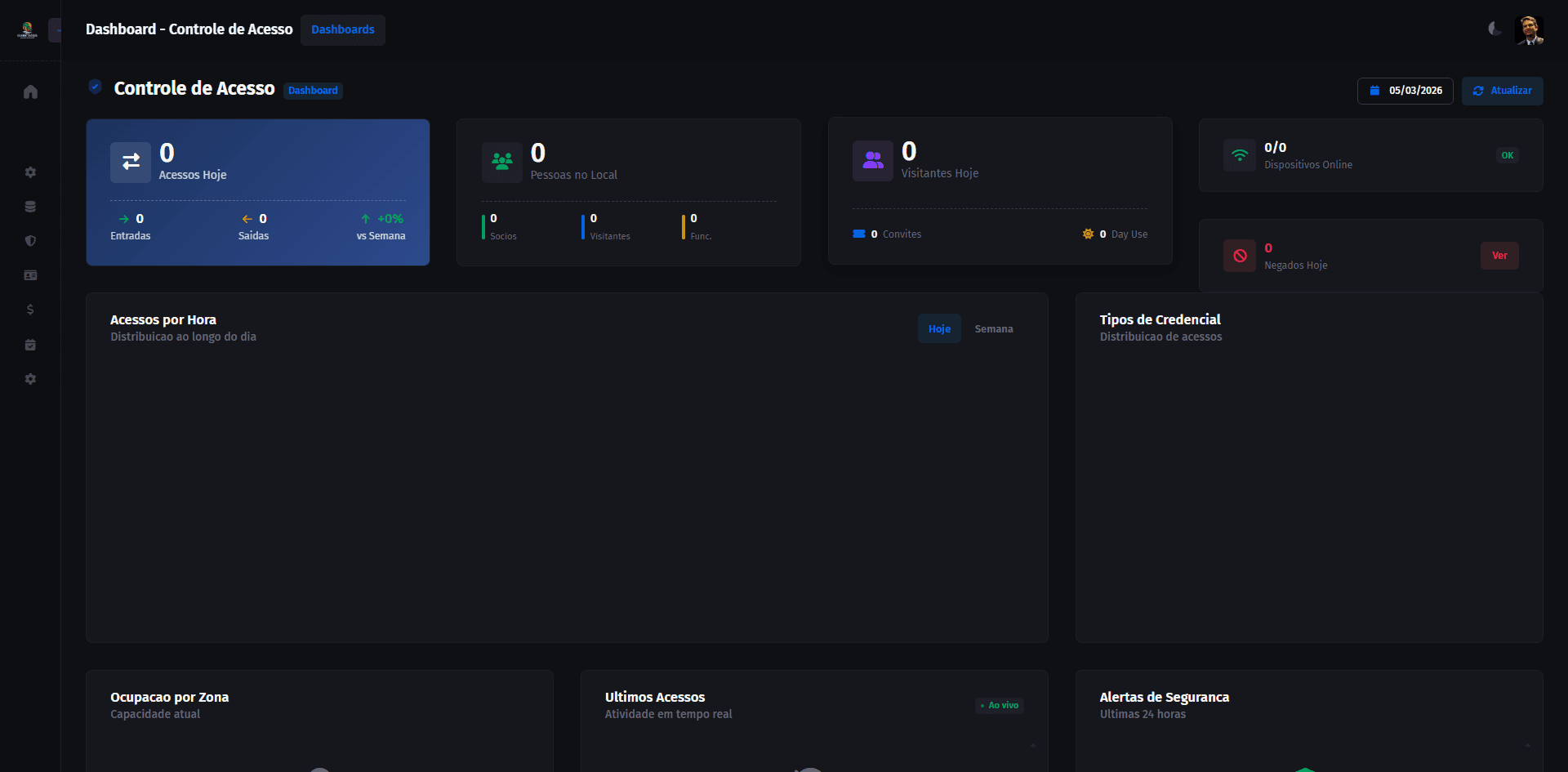 Screenshot Controle de Acesso e Portaria